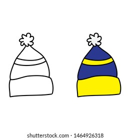 cartoon drawing of a beanie