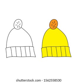 cartoon drawing of a beanie