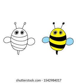 cartoon drawing of a bee