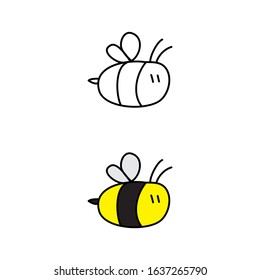 cartoon drawing of a bee