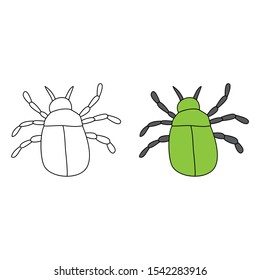 cartoon drawing of a beetle