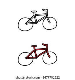 cartoon drawing of a bicycle
