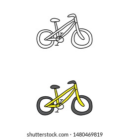 cartoon drawing of a bicycle