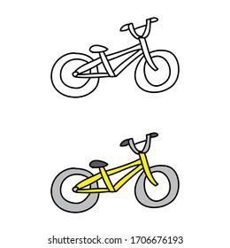 cartoon drawing of a bicycle