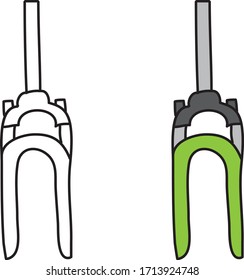 dibujo animado de un tenedor de bicicletas