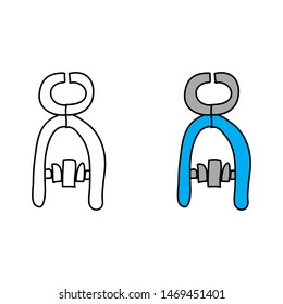 cartoon drawing of blue pliers