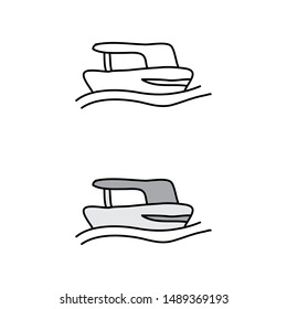 cartoon drawing of a boat