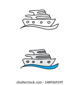 cartoon drawing of a boat