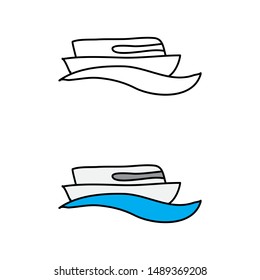 cartoon drawing of a boat