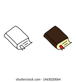 cartoon drawing of a book