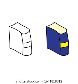 cartoon drawing of a book