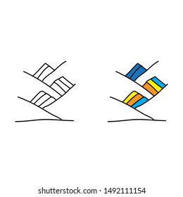 cartoon drawing of a book shelf