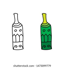 cartoon drawing of a bottle