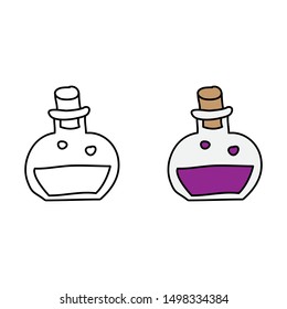 cartoon drawing of a bottle of potion