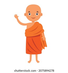Cartoon Drawing Of Buddhist Monk