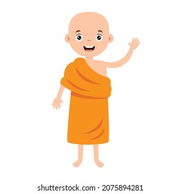 Cartoon Drawing Of Buddhist Monk