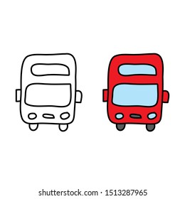cartoon drawing of a bus