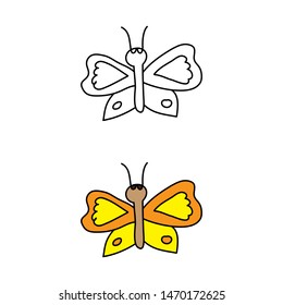 cartoon drawing of a butterfly