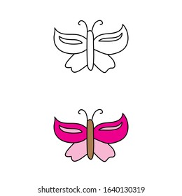 cartoon drawing of a butterfly