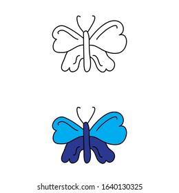 cartoon drawing of a butterfly