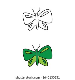 cartoon drawing of a butterfly