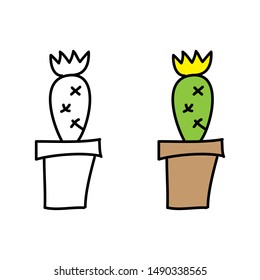 cartoon drawing of a cactus