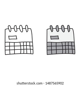 cartoon drawing of a calendar