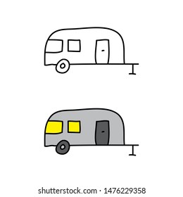 Cartoon Drawing Of A Camper Trailer