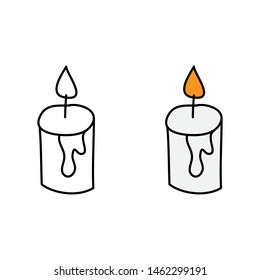 cartoon drawing of a candle