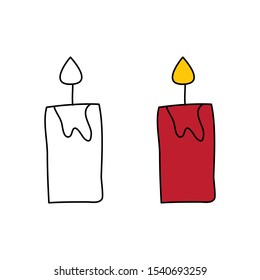 cartoon drawing of a candle