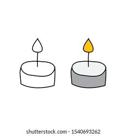 cartoon drawing of a candle