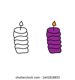 cartoon drawing of a candle