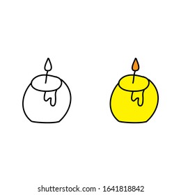 cartoon drawing of a candle
