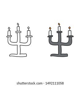 cartoon drawing of a candlestick holder