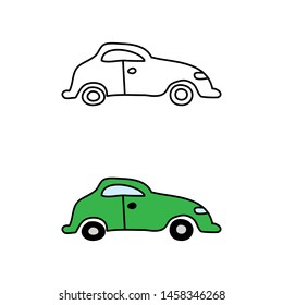 cartoon drawing of a car
