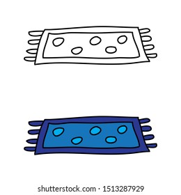 cartoon drawing of a carpet
