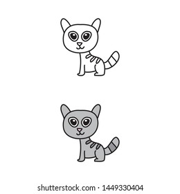 cartoon drawing of a cat