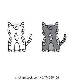 cartoon drawing of a cat