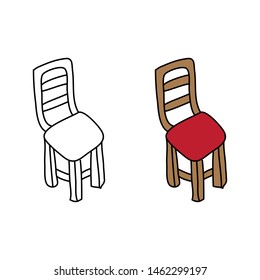 cartoon drawing of a chair