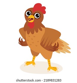 Cartoon Drawing Of A Chicken Character