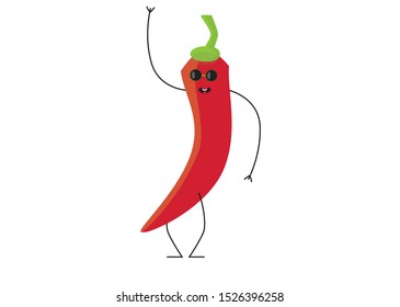 cartoon drawing of chili with face