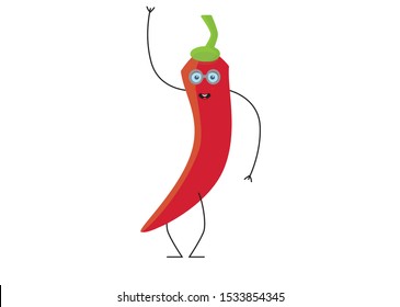 cartoon drawing of chili with face