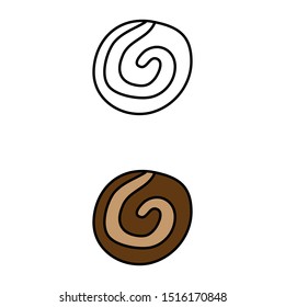 cartoon drawing of a chocolate candy