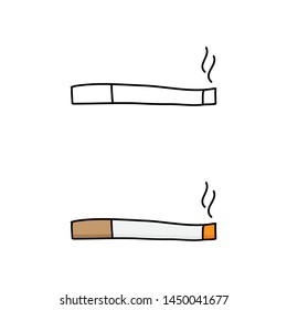cartoon drawing of a cigarette