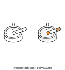 cartoon drawing of a cigarette