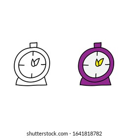 cartoon drawing of a clock