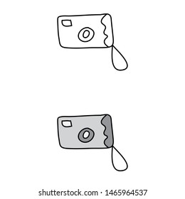 cartoon drawing of a compact camera
