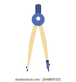 Cartoon Drawing Compass for Math and Geometry 