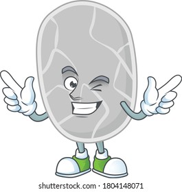 Cartoon drawing concept of nitrospirae showing cute wink eye. Vector illustration