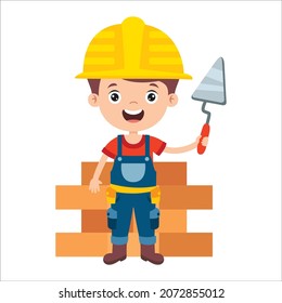 Cartoon Drawing Of A Construction Worker